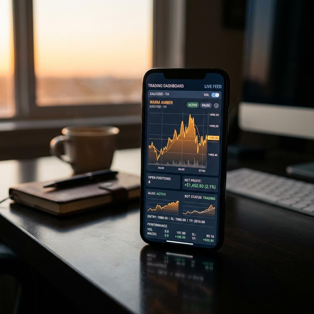 bilitage AI crypto trading platform rozhraní na telefonu